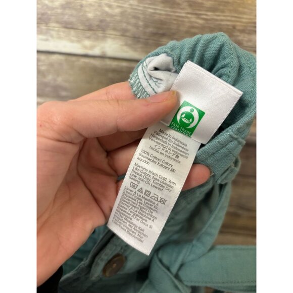 J.Crew Cropped Twill Paper Bag Pant 14 Aventurine Green Tie Waist - Picture 7 of 7